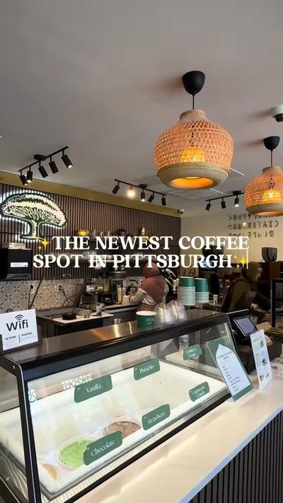 Still from Julia's video on the newest coffee spot in Pittsburgh